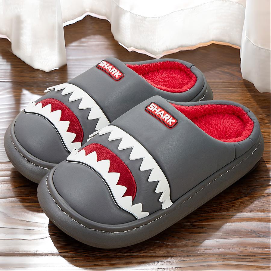 

Тапочки на платформе для женщин, модный милый дизайн, зимняя теплая домашняя обувь, водонепроницаемая подошва EVA, пена с эффектом памяти, домашняя обувь для мужчин, большие размеры 44/45 серый