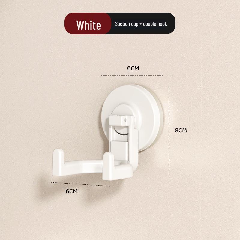 Punch-Free Suction Cup Hook: Traceless Adhesive Kitchen & Bedroom Storage Rack for Pots, Lids, & Utensils