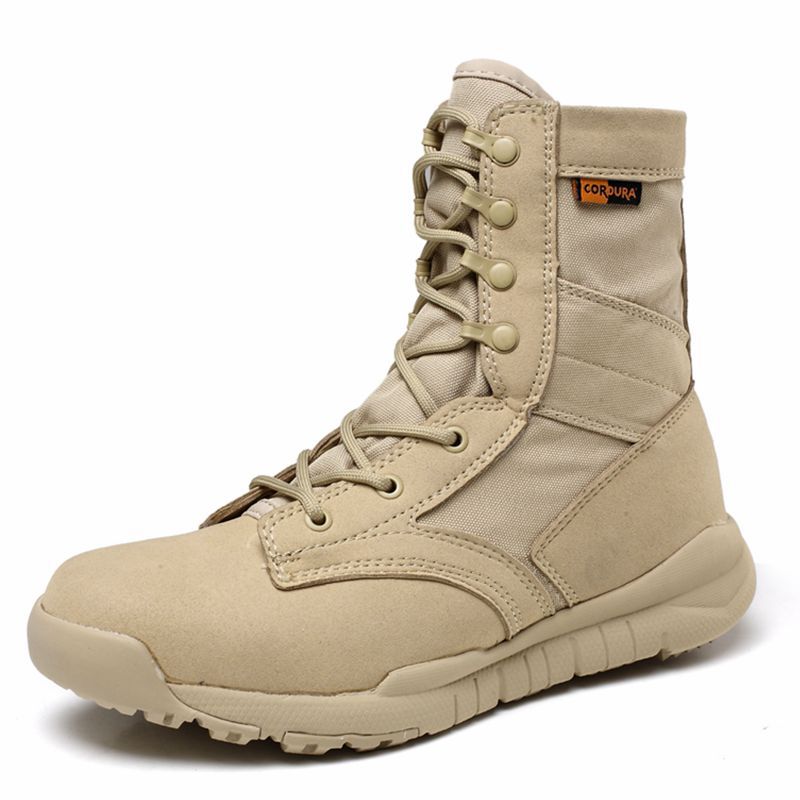 Fashion Men Women Hiking Tactical Boots Autumn Winter High Top Outdoor Climbing Sports Shoes Leather Combat Training Boots Sneakers