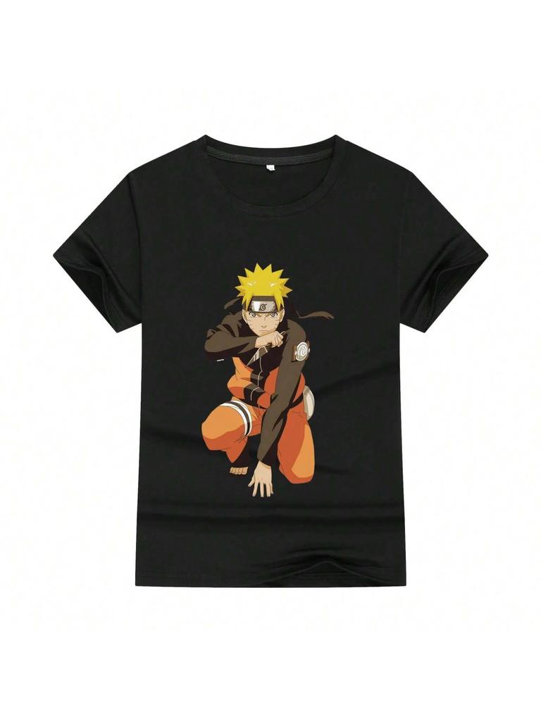 Pojke Flicka Barn Sommar T-shirts Narutos Bomullstryck Coola Herrkläder Toppar Japan Tecknad Kakashi Periferiserie Pojkar T-shirts