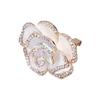 Brooch Pin Camellia Shape Elegant Exquisite Rhinestone Embellished Brooch for Women Clothes Silk Scarf Decoration