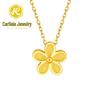 Shuibei 999 Fine Gold Slim Waist Necklace: 3D Hard Gold Women's Pendant Charm, Popular Live Broadcast Hot Seller.