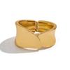 Exaggerated Design Metal Smooth Spring Wide Bracelet Bracelet Personality Punk Open Bracelet