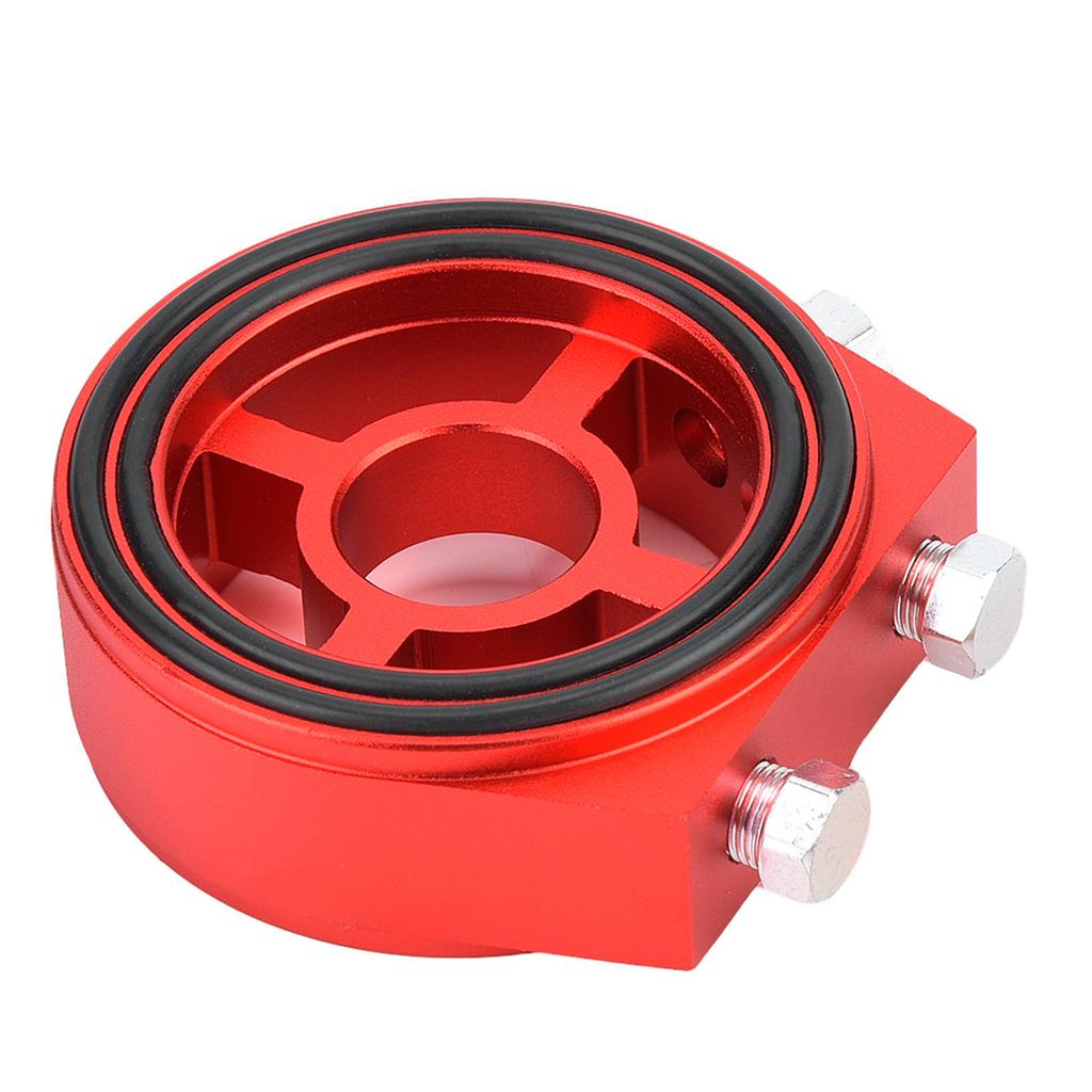 Universal Aluminum Oil Filter Cooler Sandwiched Plate Oil Pressure Temp Gauge Adapter Kit