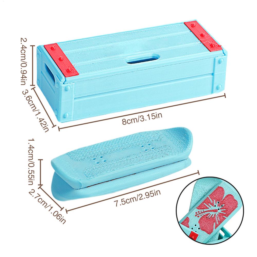 Mini Fingerboard 3D Printed Pocket-Sized Fingertips Surfboard Magnetic Mini Fingerboard Anti Stress Sensory Toys for Men Women