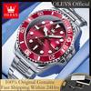 OLEVS 5885 Original Luxusmarke Tauch-Quarz-Uhr für Herren Edelstahl Wasserdicht Leuchtend Automatisches Datum Herren-Anzug-Armbanduhr