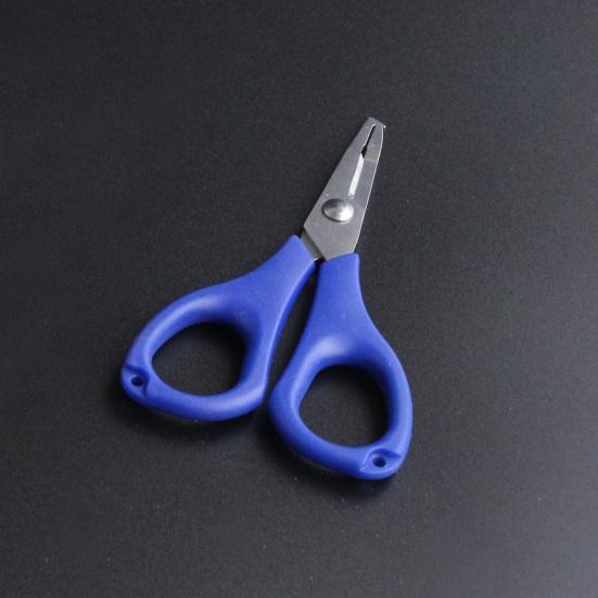 Blue Stainless Steel Fishing Scissor Outdoor Fishing Line Cutter for Daily Life