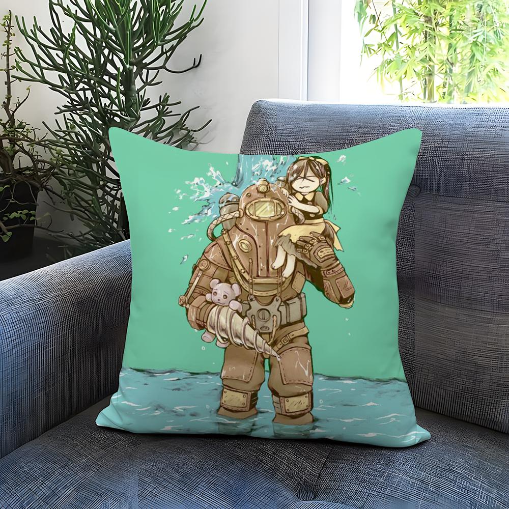 Fanart B-BioShock RaptureS Cushion Cover Comfortable Reversible Pillow Cover Ideal for Car Sofa Bedroom & Beyond