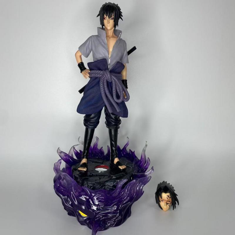 Naruto Figure, Door God Series, Door God Sasuke Statue, Hexagonal Naruto Model, Doll Tide Play Ornament