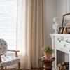 Curtains Polyester Linen Curtains Finished Plain Color Hollow Splicing American Kitchen Curtain Semi-Blackout Curtain Fringe