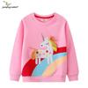 European Style Girls' Long Sleeve Hoodie - Autumn Collection, Cute Round Neck Fashion Top