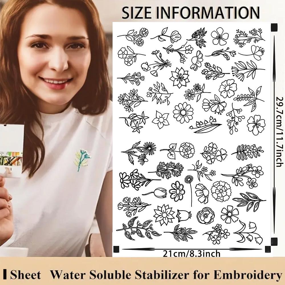 Bohemian Pattern Water-Soluble DIY Hand Embroidery Stabilizer