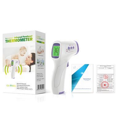 Forehead Thermometer LCD Display Digital Thermometer with Fever Alarm 3-Color Indicator Fast