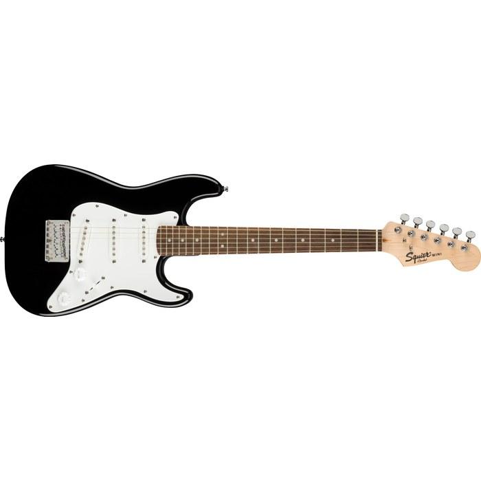 Squier by Fender Electric Guitar Mini Strat®, Laurel Fingerboard, Black, with Soft Case