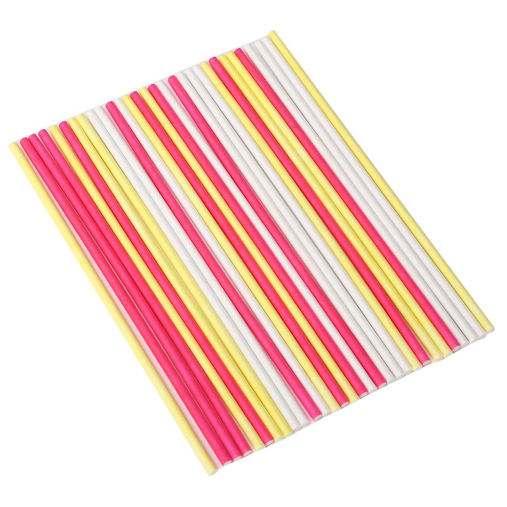 Lollipop Sticks Food Grade Paper Candy Cake Chocolates Stick DIY Baking Accessory30Pcs Colorful M