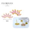 Luxurious Geometry 925 Silver Ear Needle Pink Series Zircon Pendant Hoop Earrings Sweet Fashion Wedding Jewelry Gifts