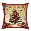 Christmas decoration pillowcase New Year gift Santa Claus Fawn Snowman pattern home room decoration sofa cushion cover