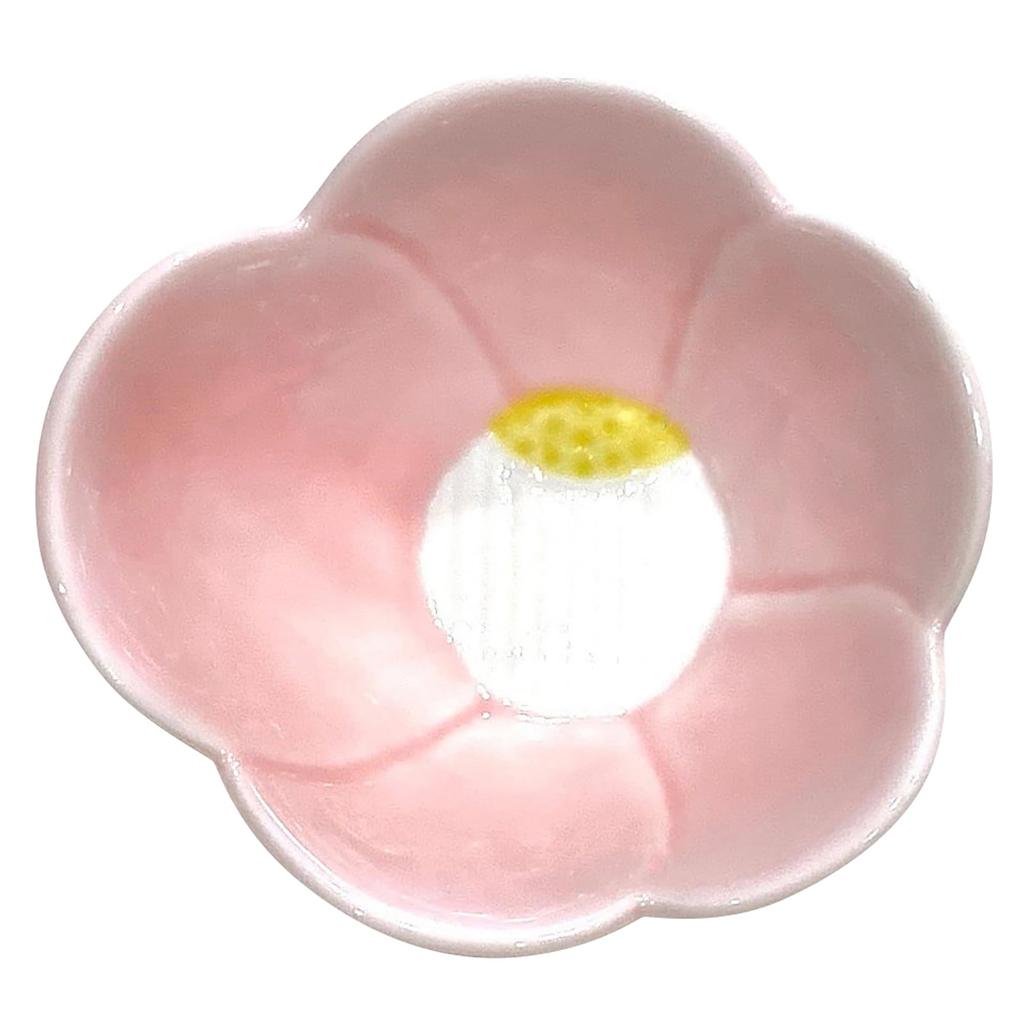 24to3 Nishitomi Ceramics Arita Ware Plate, Small Plate, Small Bowl, Approx. 8 x 7cm, Camellia, Pink, Kitagawa Bishoku Kiln, Made in Japan, 476041