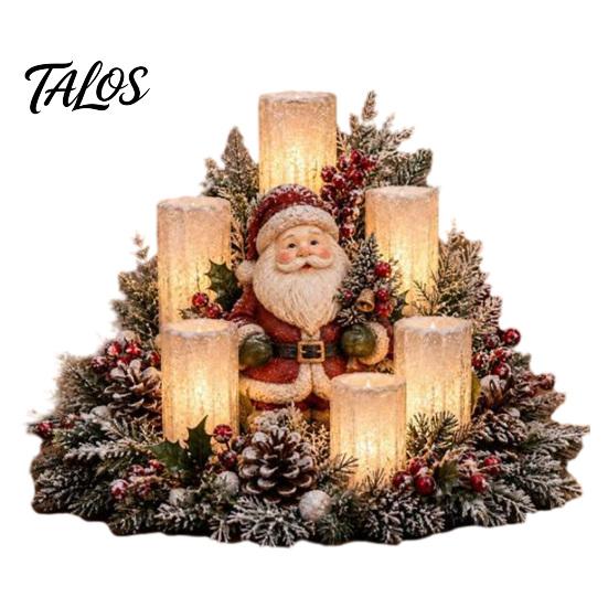 Christmas Table Centerpieces Lighted Centerpiece, Atmospheric Ornament with Warm Glow, USB Indoor Seasonal Displays Powered Plastic Crafts for Holiday