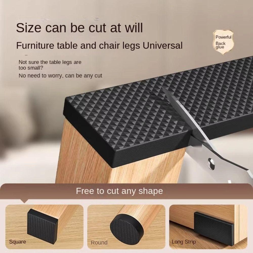 DIY Chair Leg Covers Self Adhesive Walking Stick Mat Floor Protectors Chair Leg Caps Coffee