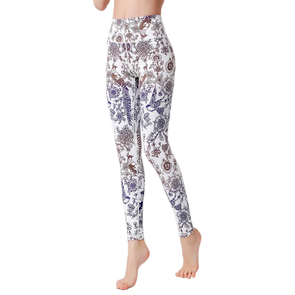 Bedruckte Yoga-Leggings für Damen - High-Waist, Po-Hebend, Hohe Dehnbarkeit, Atmungsaktive Fitness-Tights