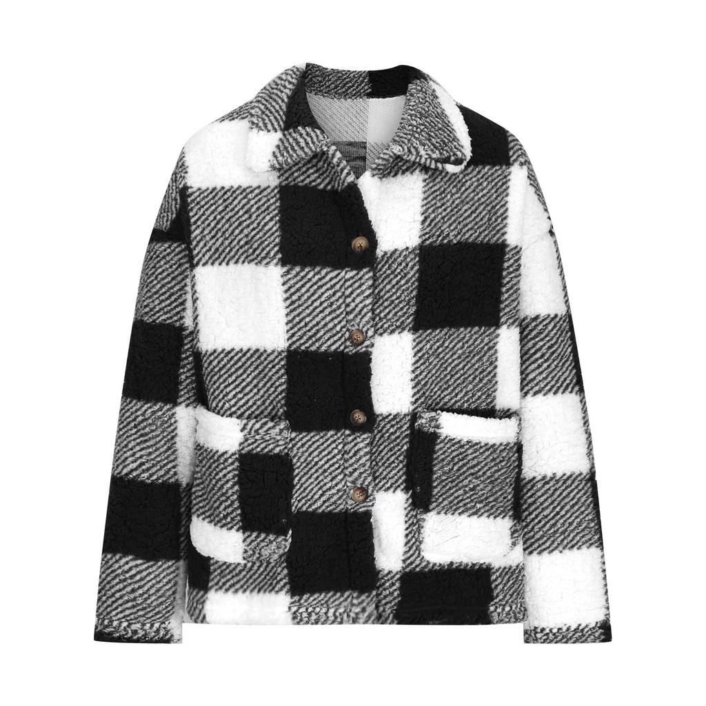 Women's Solid Color Thick Long  Sleeve Fashion Coat Jacket