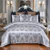 High End Jacquard King Size Bedding Set Luxury European Wedding Bedding Sets Queen American Satin Double Duvet Cover Set 220x240