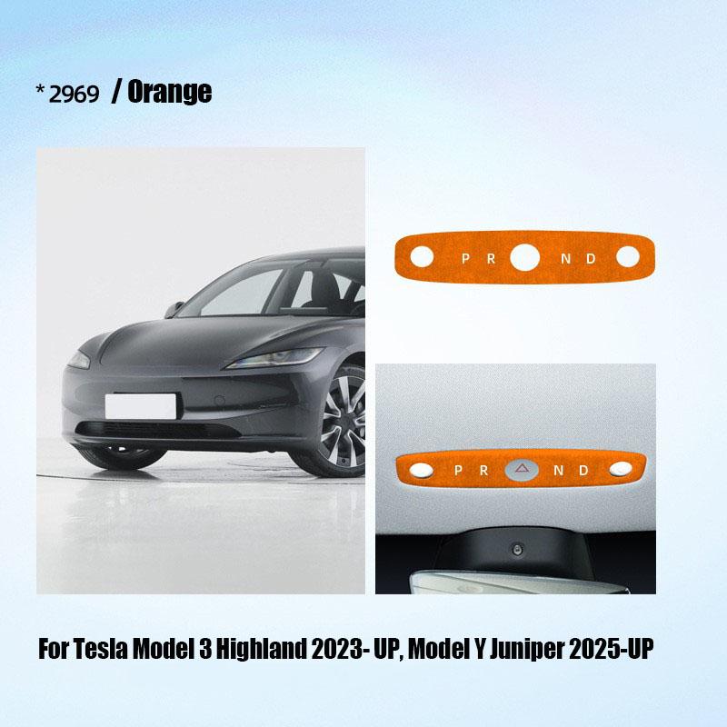 

Наклейка-накладка на панель переднего плафона для чтения для Tesla Model 3 Highland 2025- Model Y 2025- из алькантары, аксессуары для интерьера оранжевый
