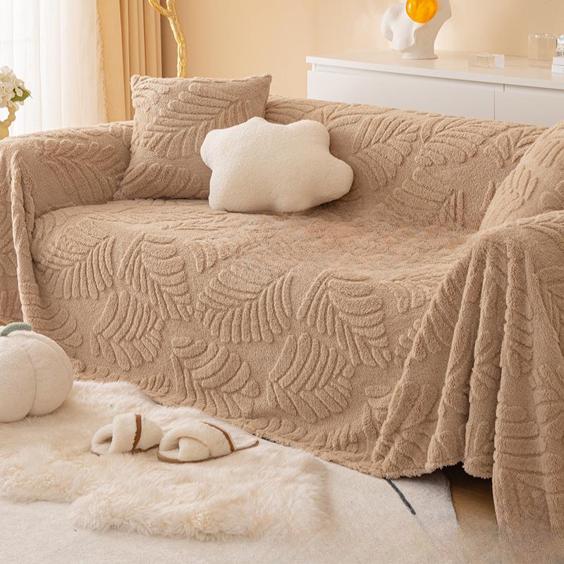 Ripebeskyttende Sofatrekk Stoff Ins Stil Sofahåndkle Vinter Plysj Sofatrekk Altomfattende Universalt Sofatrekk Fullt Dekket