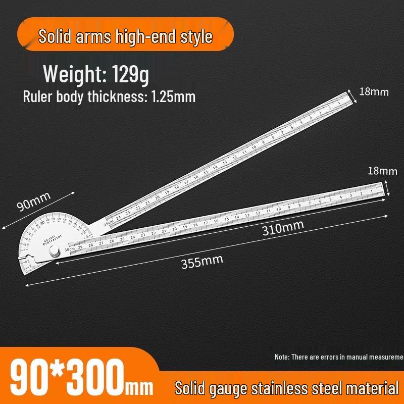 High-Precision Multifunctional Stainless Steel Angle Ruler for Woodworking and Industrial Use