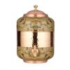 Copper Water Dispenser, Decorative Damask Pattern, Leak-Proof Tap, Heavy Weight (Gold, 18 Litres)