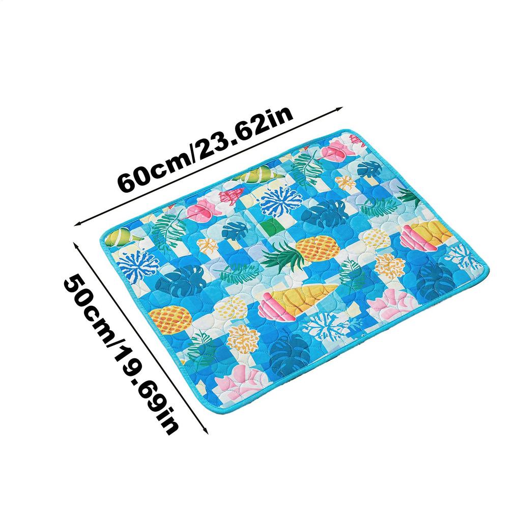 Dog Cooling Mat Summer Cat Cooling Mat Pet Ice Silk Mat Blanket Sofa Breathable Heat-relief Large Dog Pet Mat Foldable