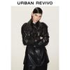 UR 2026 Spring Retro PU Belt Loose Windbreaker