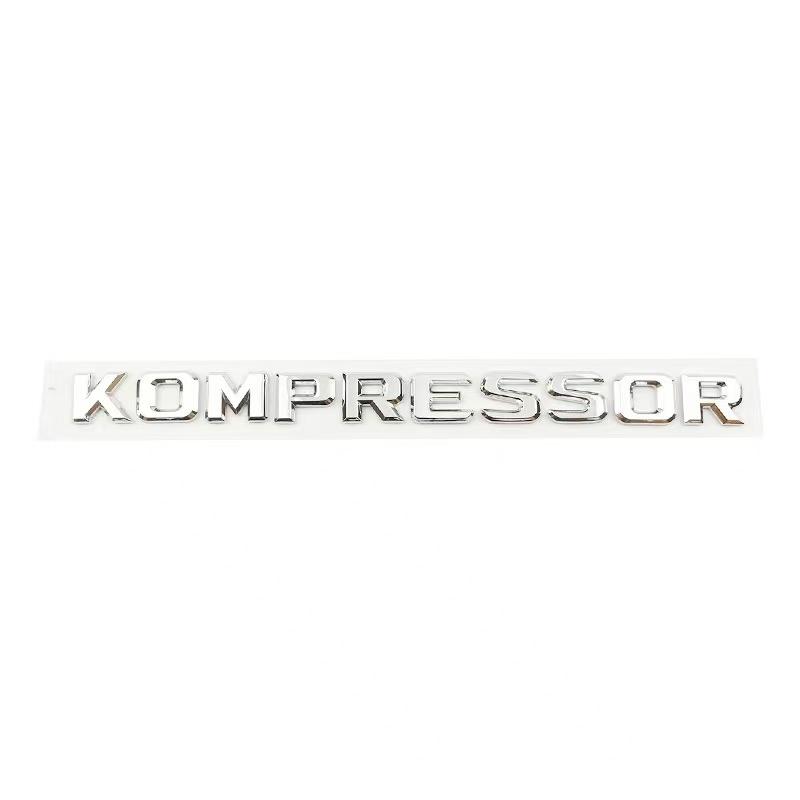 3D KOMPRESSOR Emblem Badge Letters For Benz W203 W204 W211 W210 C SLK Class ABS Glossy Black Chrome Trunk Logo Decal Accessories IX3