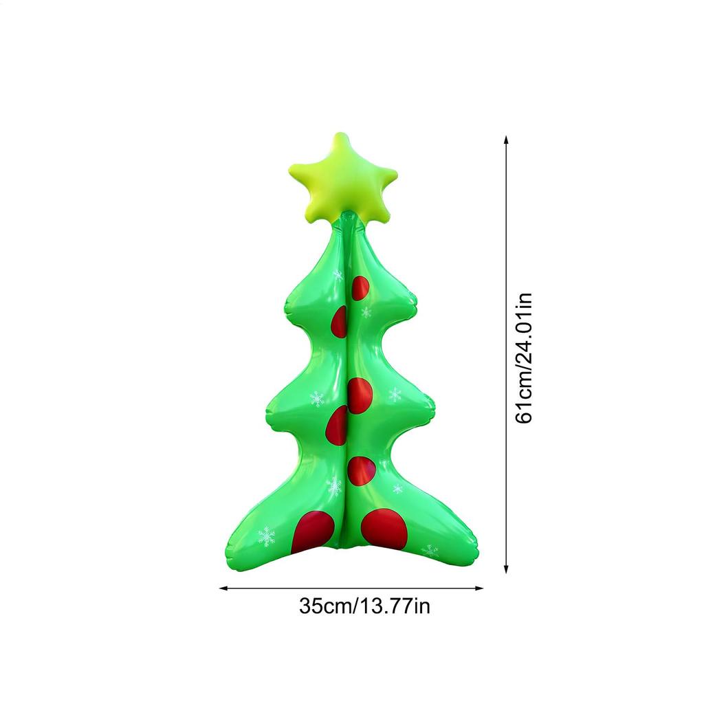 24 Inch Inflatable Christmas Tree Waterproof PVC Inflatable Christmas Tree Toy Decoration For Party Photography Gathering Garden