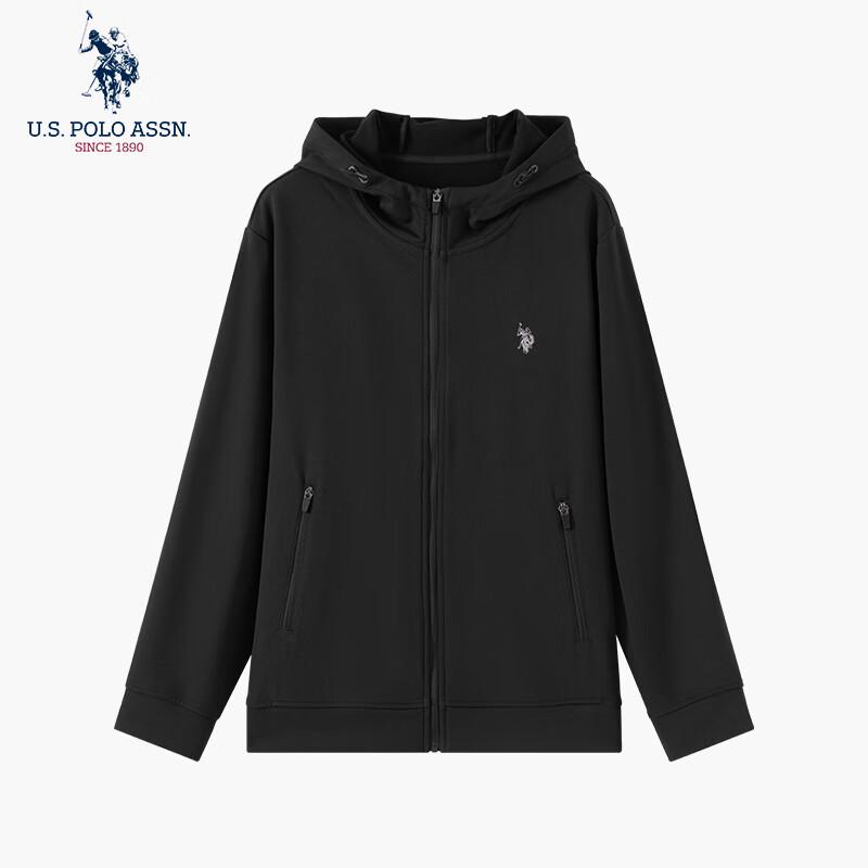 NÓS. Associação Polo. Jaqueta Casual Masculina à Prova de Vento e Água com Capuz