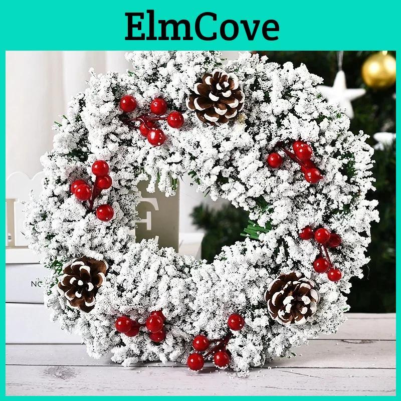 Rattan Artificial Door Wreaths Christmas For Home Window Wall Indoor Outdoor Christmas Decoration Hanging Ornaments