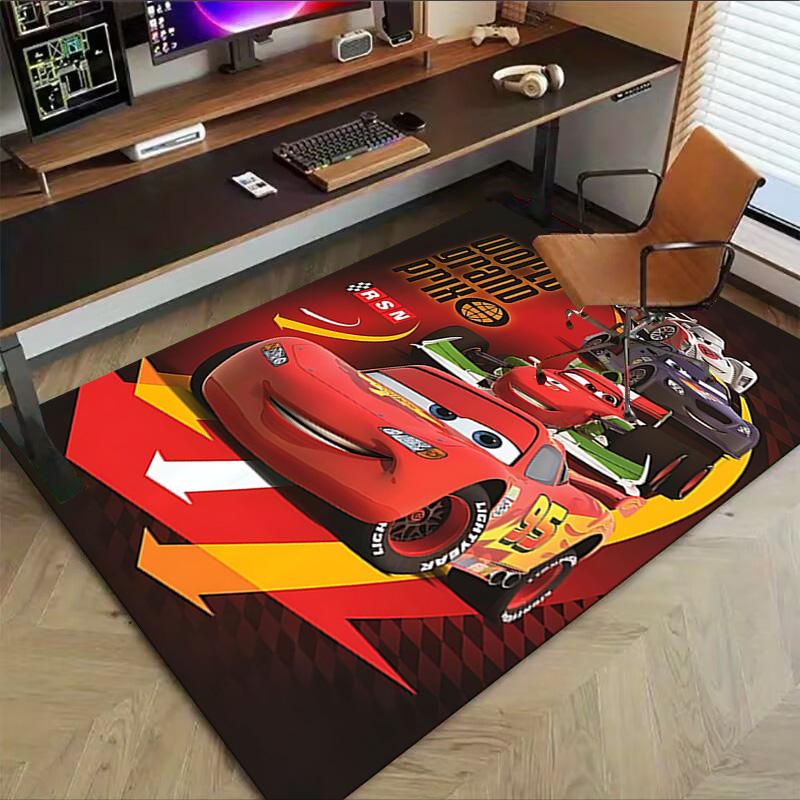 1pc Mcqueen Carpet for Playroom Bedroom Living Room Sofa Home Decor,kids Game Area Rug Non-slip Floor Mat Y72928
