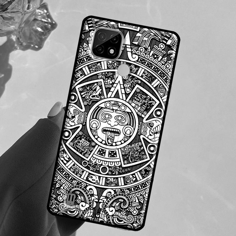 Aztec Calendar Mayan Native Stone For Realme 13 11 10 12 14 Pro Plus GT 5 6 6T GT7 Pro C67 C61 C53 C51 C21Y C25S C75 C55 Case