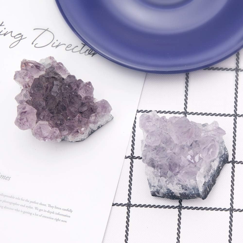 Natural Amethyst Crystal Cluster Drusy Geode Quartz Specimen Home Decoration Stone,1.6-2.5 Inch