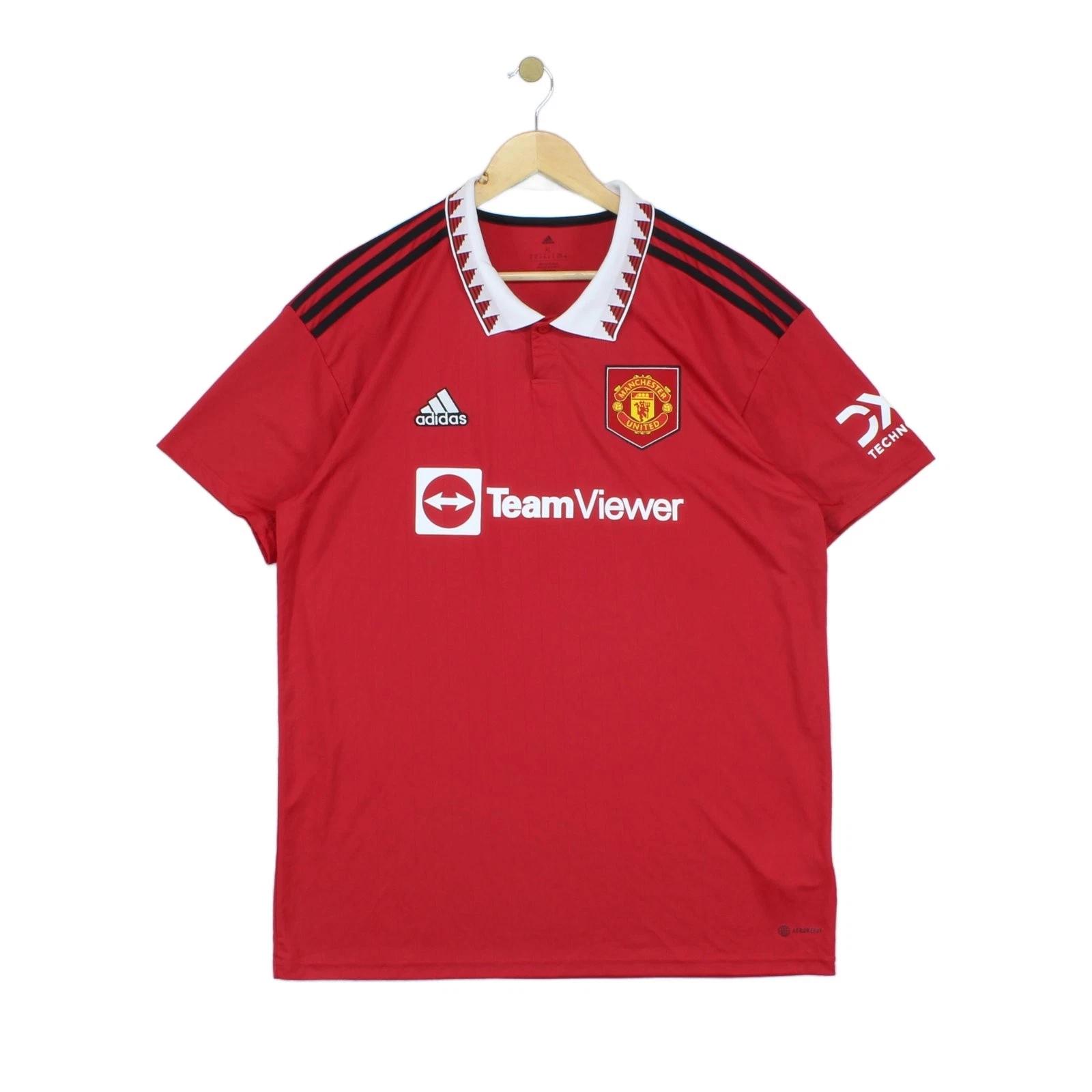 Manchester United 2022-23 Football Shirt Mens Size XL Red Home Jersey S