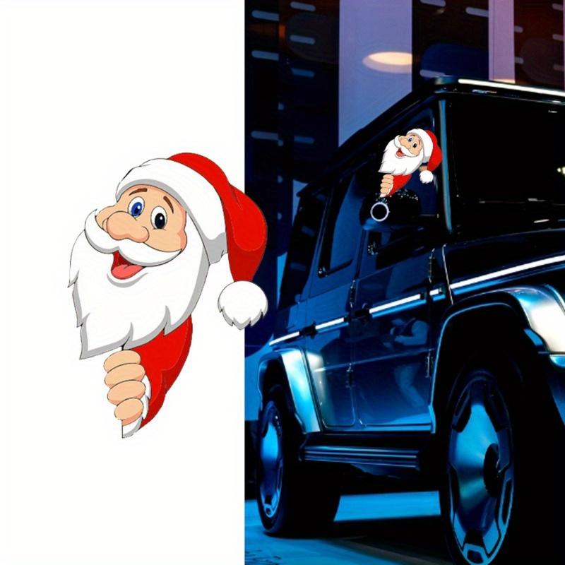 1pc Adesivos de Papai Noel, Adesivos de Decoração de Natal para Carros, Adesivos de Festa de Natal, Adesivos de Vidro para Carros, Adesivos de Motocicleta Decorações de Natal 1pc