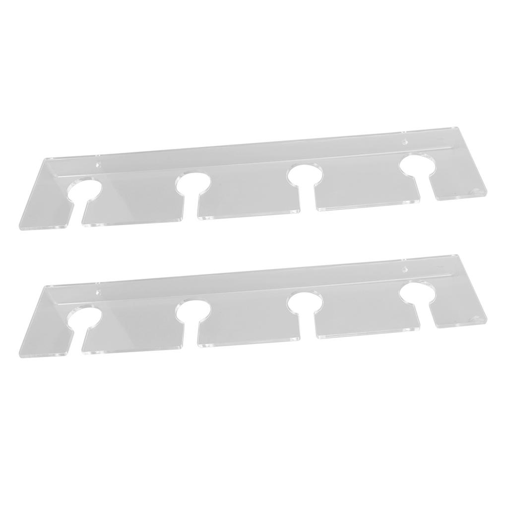 2 Stück Wandmontierter Acryl-Weinglashalter Platzsparender Stielglashalter Unter Schrank Weinglasregal für 8