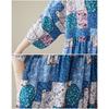 DIMANAF Übergröße Neu 2025 Damen Sommer Kurzarmkleid Basic Casual Locker Vintage Strand Langes Kleid