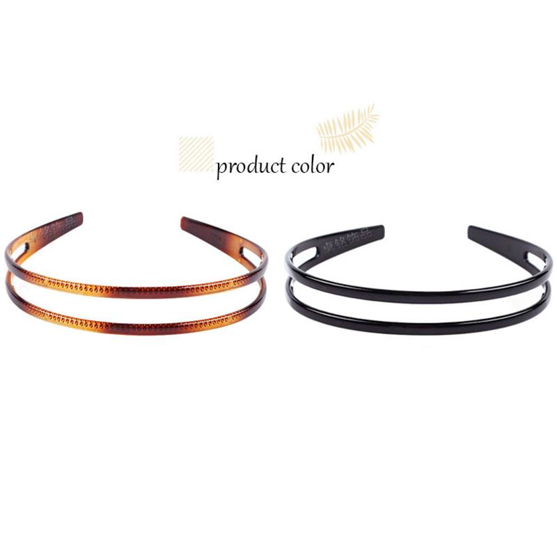 Hair Accessory Double Layered Hair Buckle Thin Headband Toothed Hair Hoop For Secure Fit Daily Wear