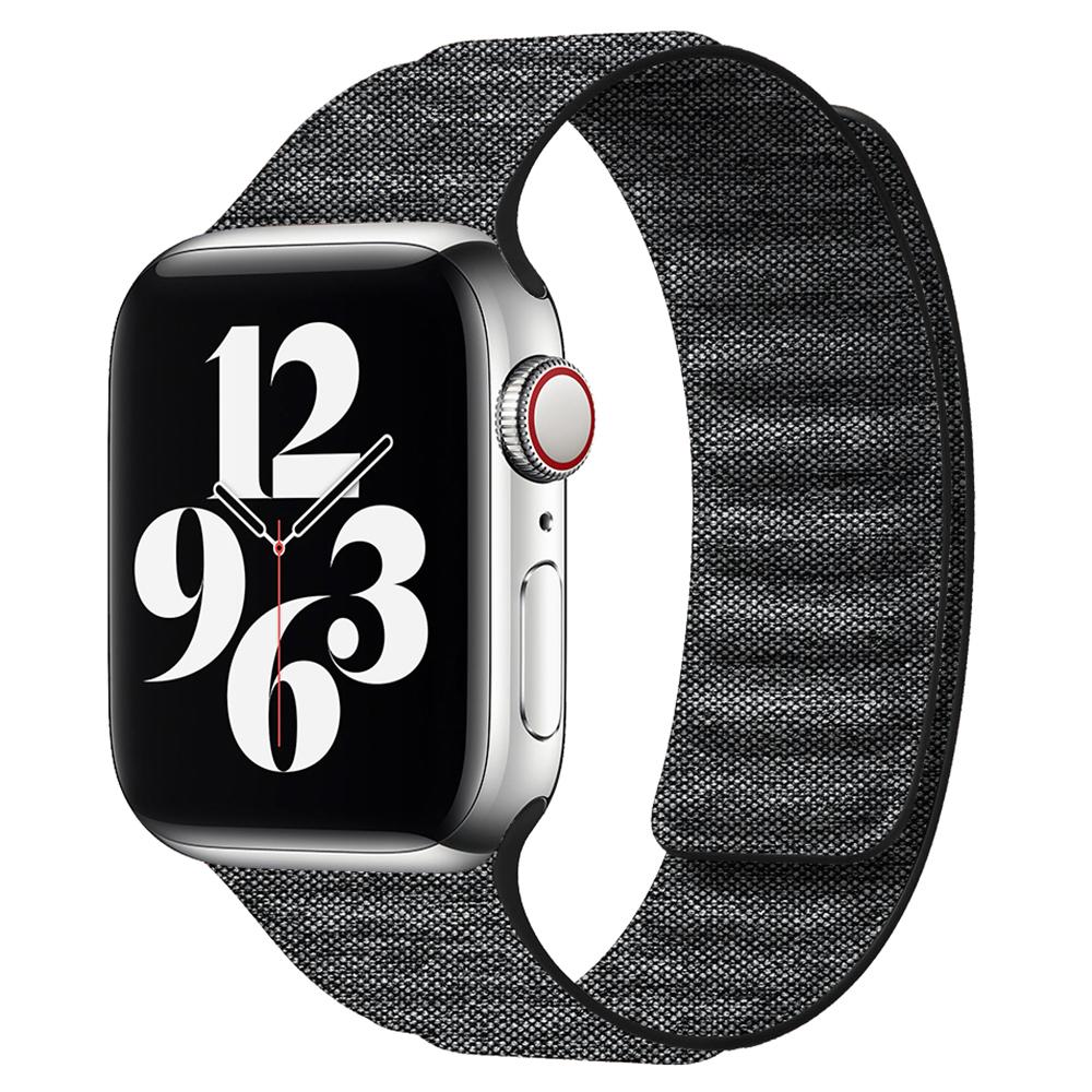 

AW Watch Strap for Apple Watch Series 10 42mm/9 8 7 41mm/SE (2023) SE (2022) SE 6 5 4 40mm/3 2 1 38mm Magnetic Denim Cloth Watchband Cyan