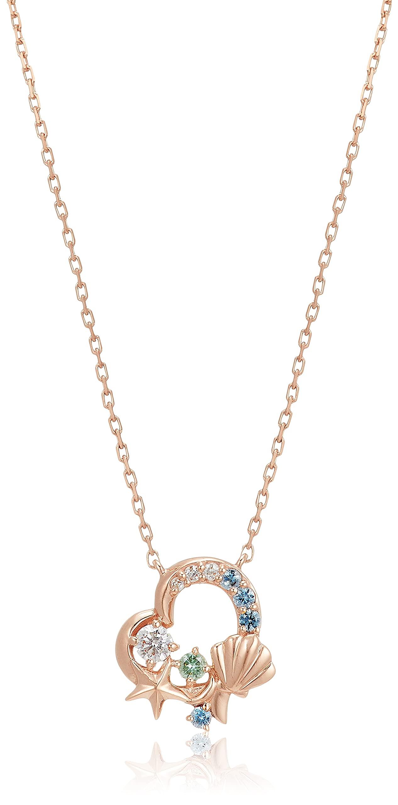 

Estelle Disney The Little Mermaid June Birthstone Silver and Pink Gold Plated Akoya Pearl Necklace (0772-2137-0019-0000)