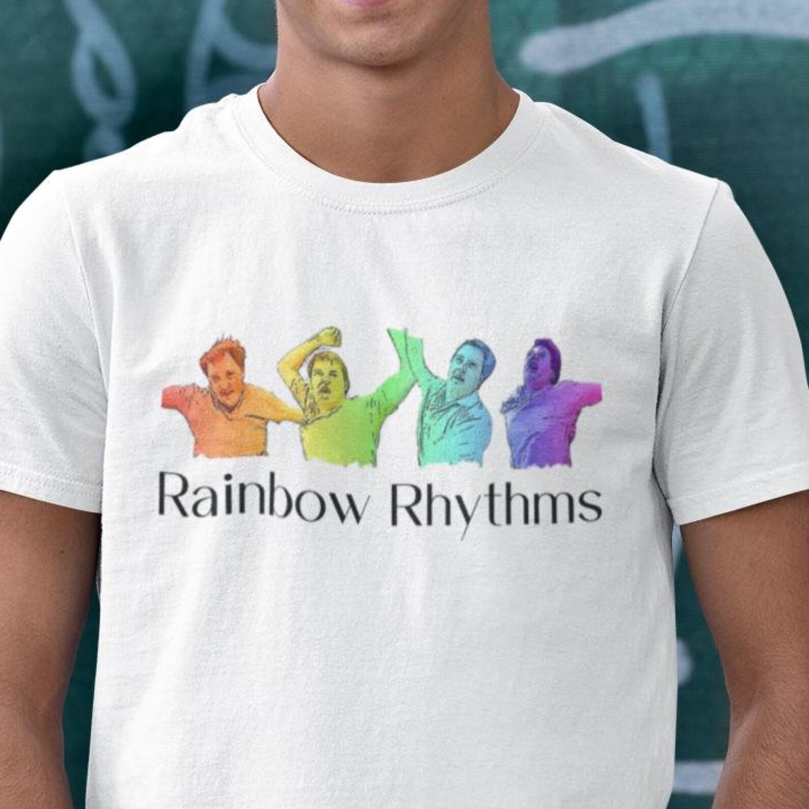 Rainbow Rhythms T-Shirt: Peep Show Mark Corrigan Dance, UK Comedy XL