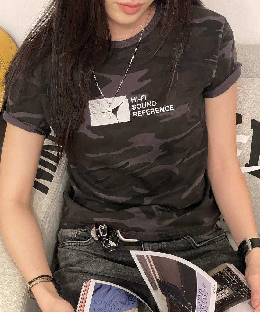 Haipaisaundeulepeoleonseu Camo Symbol T-Shirt, Charcoal