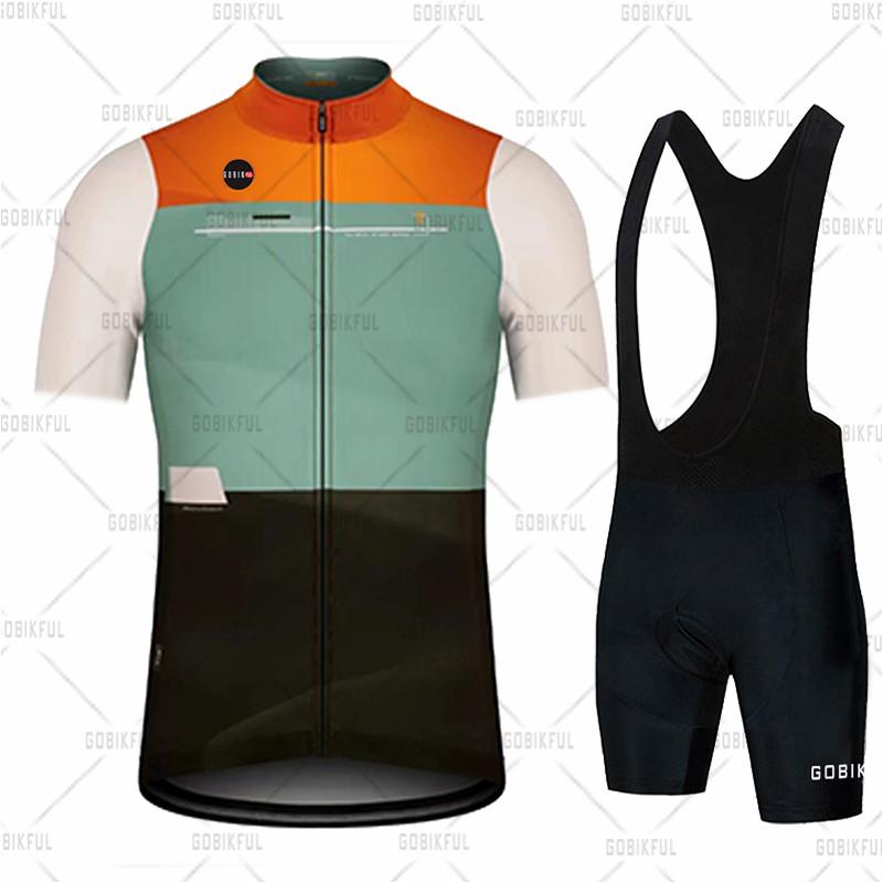2024 Gobikful Summer Cycling Jersey Set Man Short Sleeve Mountain Bike Cycling Wear Triathlon Bicycle Clothing MTB Bike Shirts